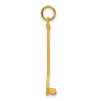 14k Satin D/C Hockey Stick Charm-C1232