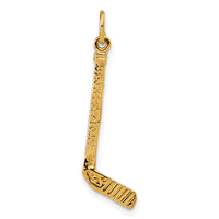 14k Satin D/C Hockey Stick Charm-C1232