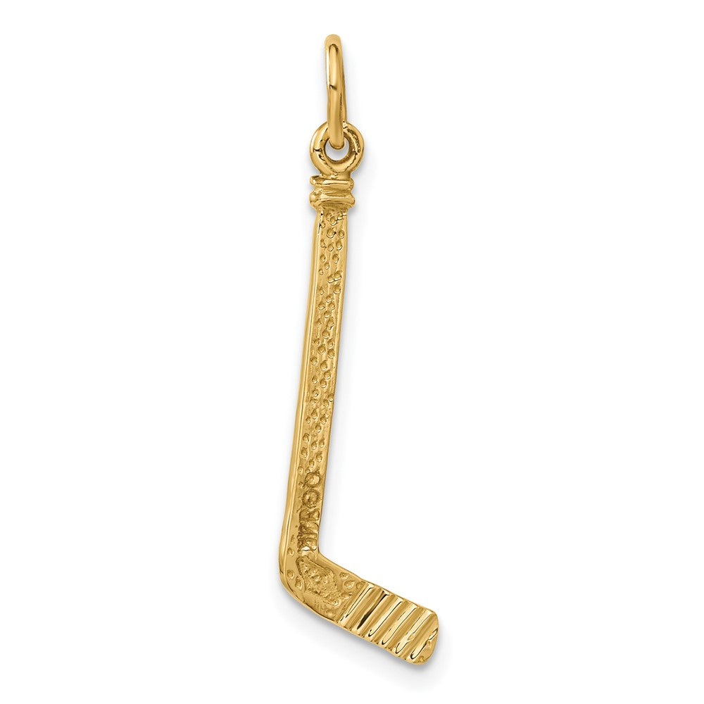 14k Satin D/C Hockey Stick Charm-C1232