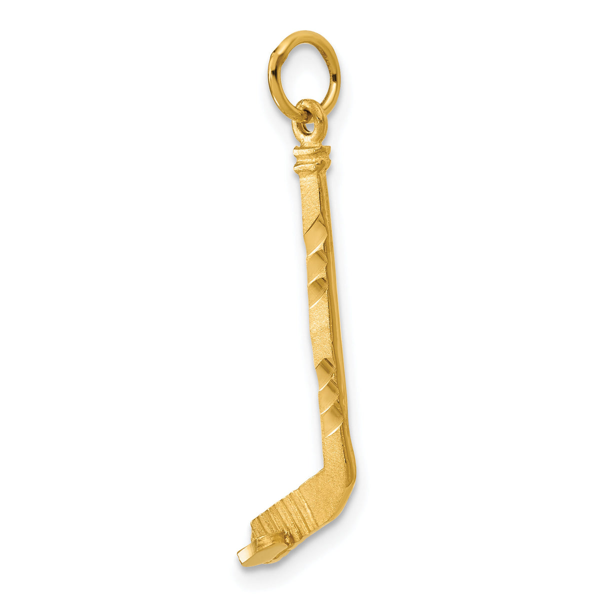 14k Satin D/C Hockey Stick Charm-C1232