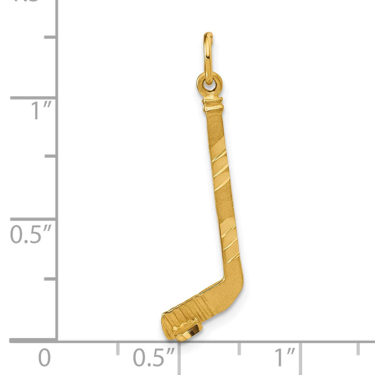 14k Satin D/C Hockey Stick Charm-C1232