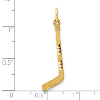 14k Satin D/C Hockey Stick Charm-C1232