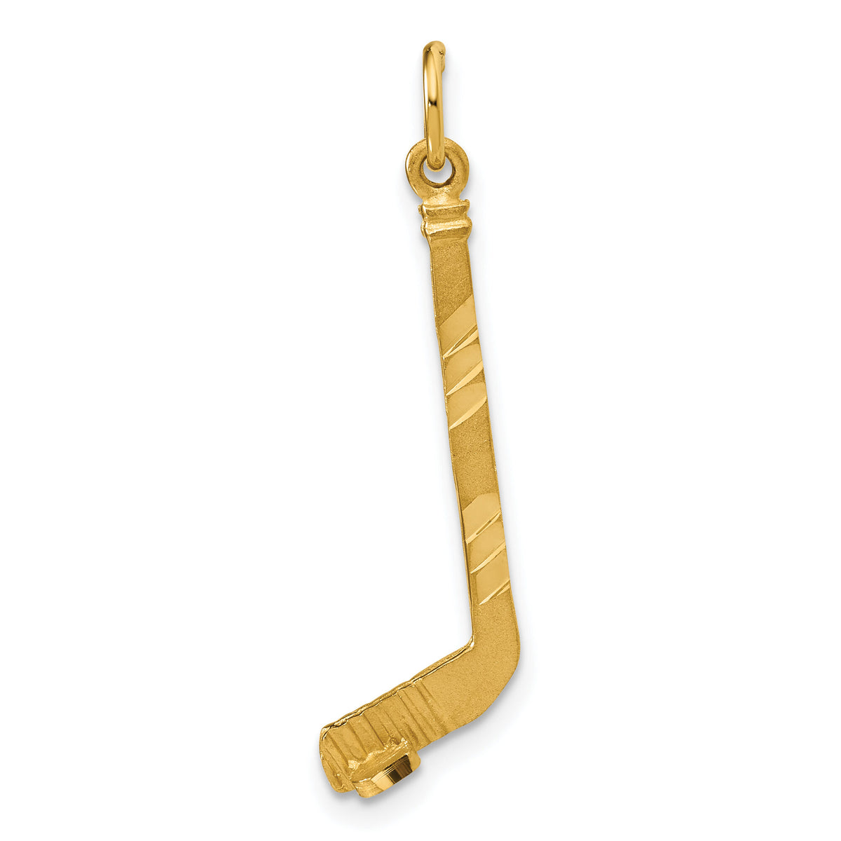 14k Satin D/C Hockey Stick Charm-C1232