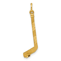 14k Satin D/C Hockey Stick Charm-C1232