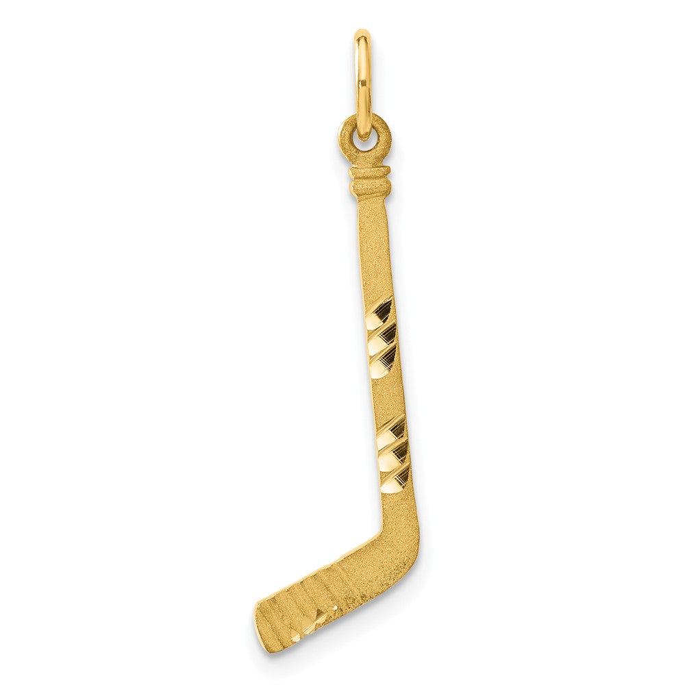 14k Satin D/C Hockey Stick Charm-C1232