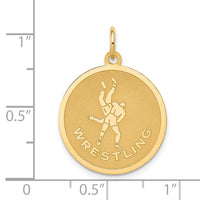 14k WRESTLING Disc Charm-C1240