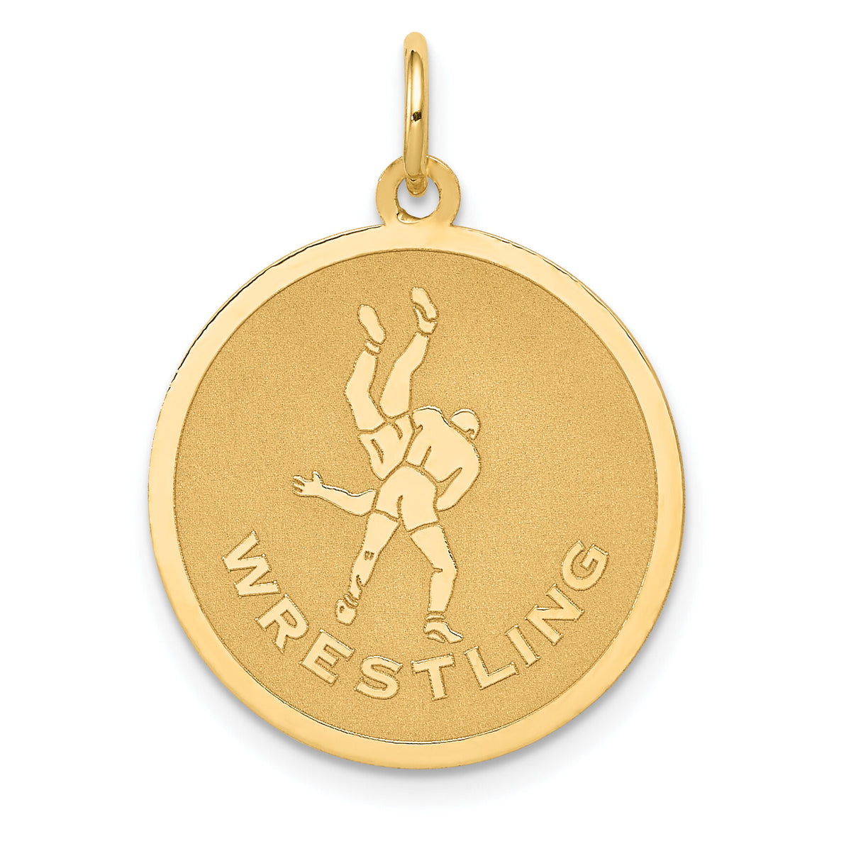 14k WRESTLING Disc Charm-C1240