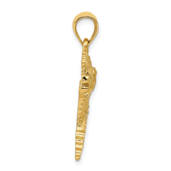 14k Alligator Pendant-C128