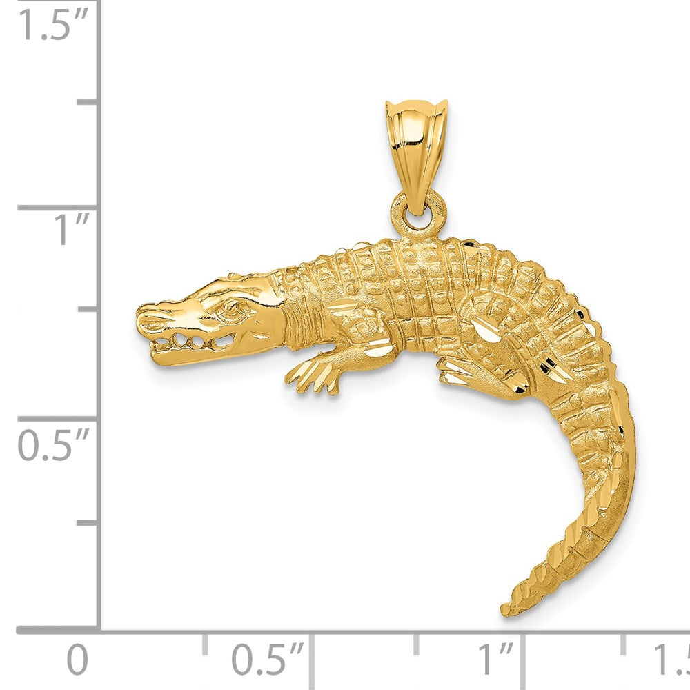 14k Alligator Pendant-C128