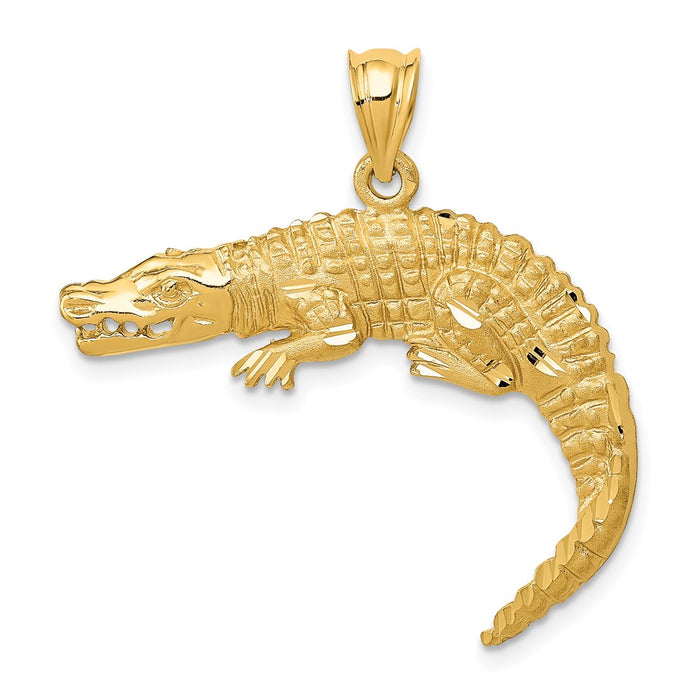 14k Alligator Pendant-C128