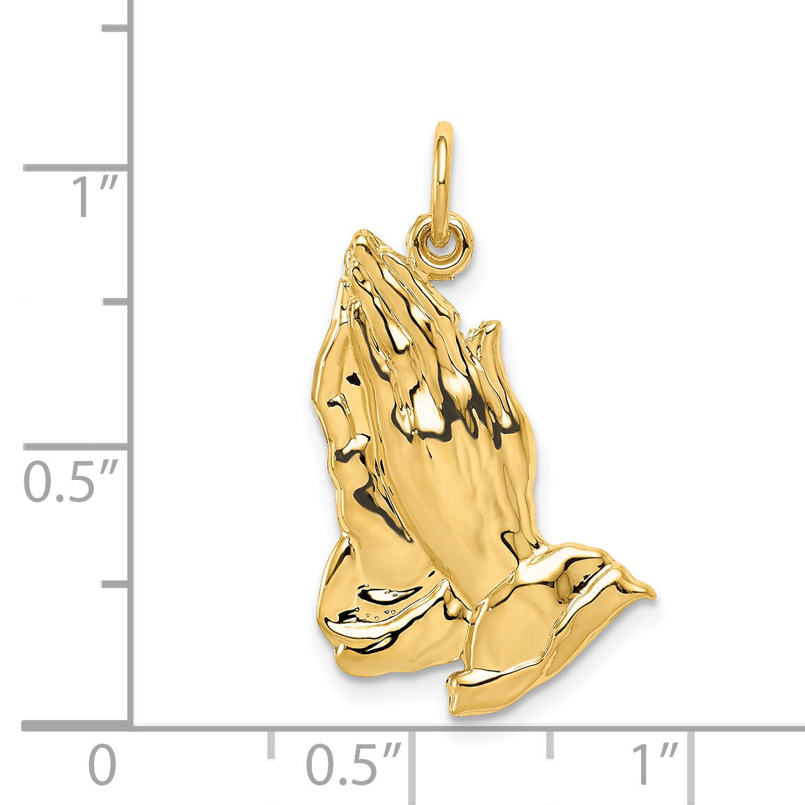 14k Praying Hands Pendant-C1305