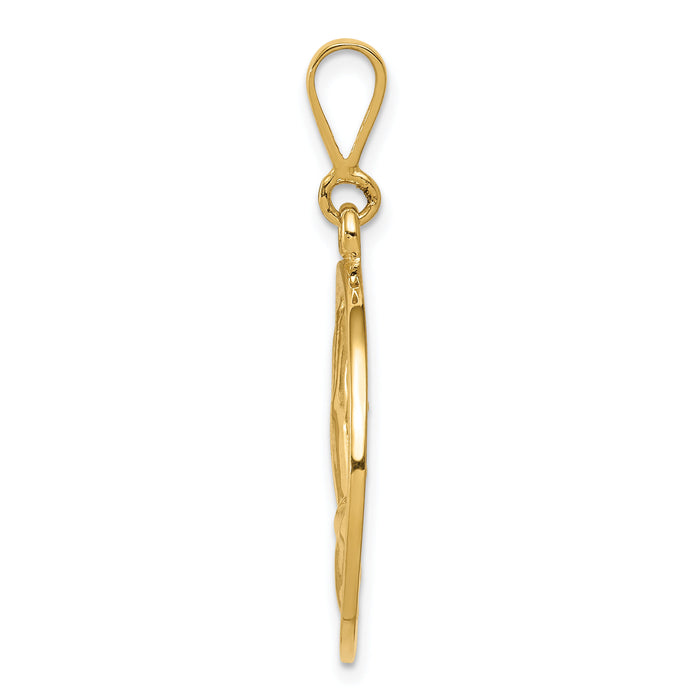 14K Praying Hands and Serenity Prayer Pendant-C1308