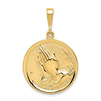 14K Praying Hands and Serenity Prayer Pendant-C1308