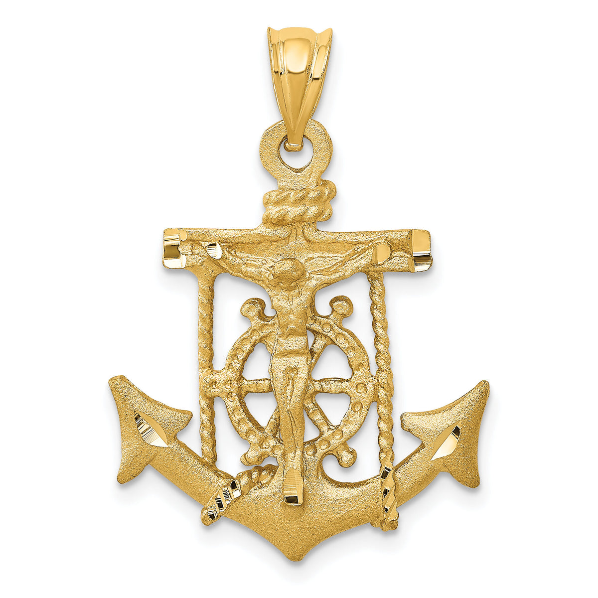 14k Mariners Crucifix Pendant-C141