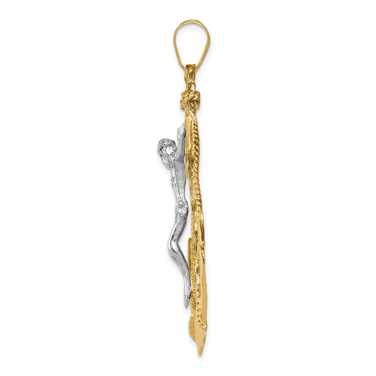 14k Two-tone Mariner's Crucifix Pendant-C1419