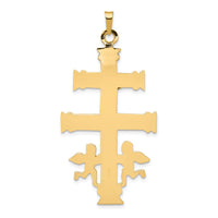 14k Two-tone Cara Vaca Crucifix Pendant-C1427