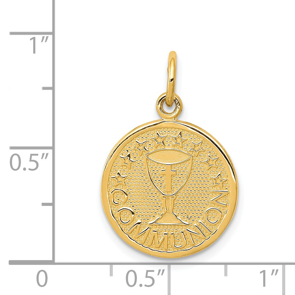14K Satin and Polished Communion Charm-C1448