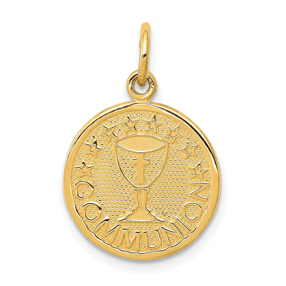 14K Satin and Polished Communion Charm-C1448