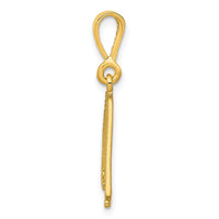 14k Textured Initial A Charm-C1449-A