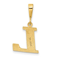 14k Textured Initial L Charm-C1449-L