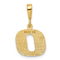 14k Textured Initial O Charm-C1449-O