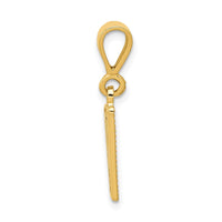 14k Textured Initial W Charm-C1449-W