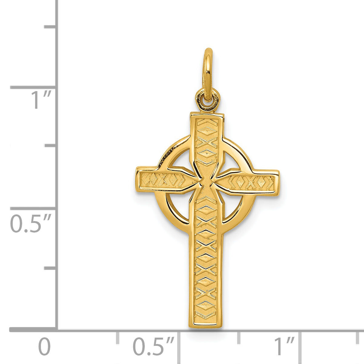 14k Celtic Cross Pendant-C1460
