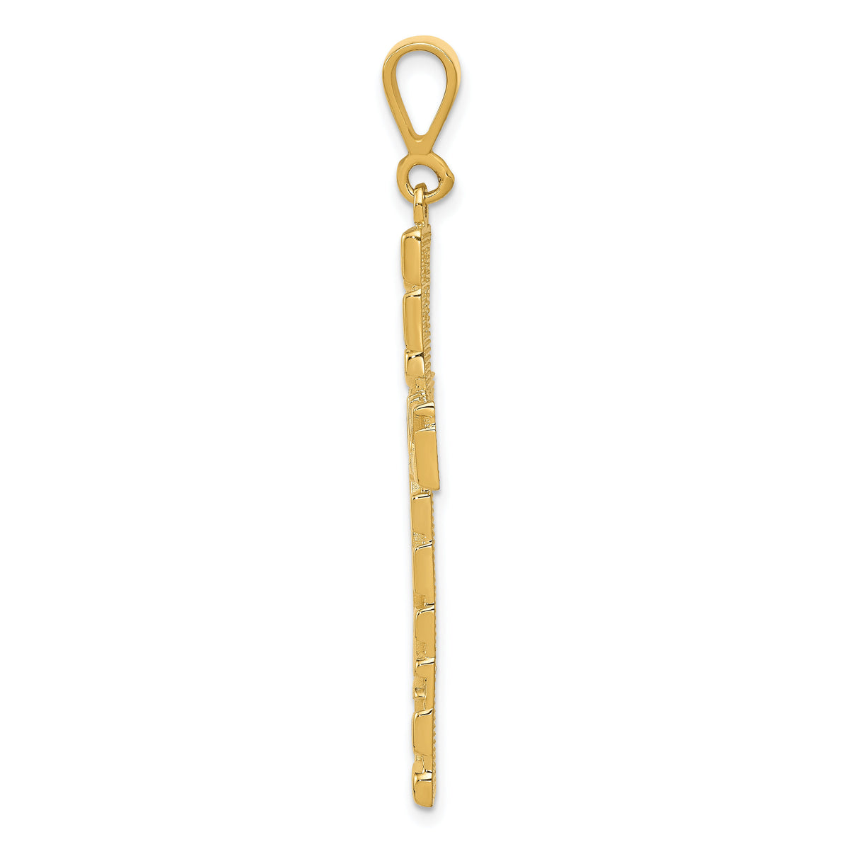 14k Nugget Style Cross Pendant-C1464