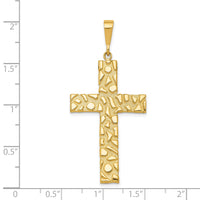 14k Nugget Style Cross Pendant-C1464