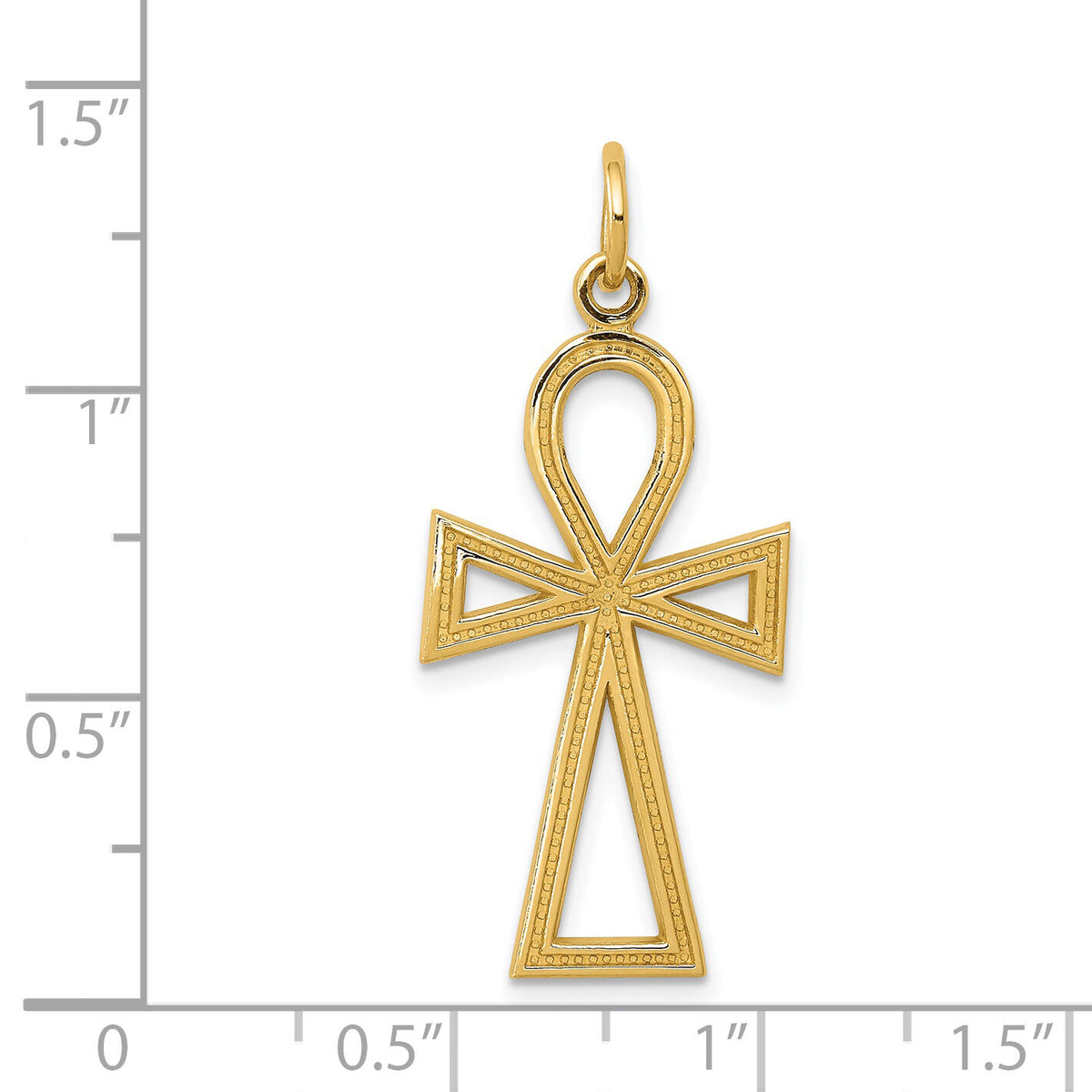 14k Ankh Cross Charm-C1475