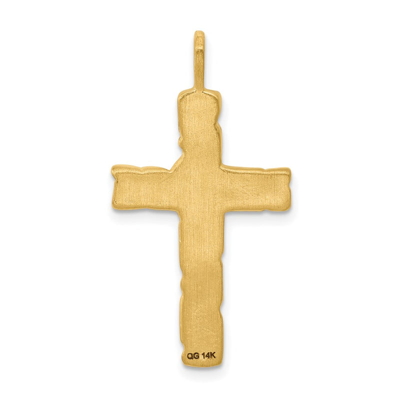 14k Nugget Cross Pendant-C1480