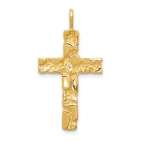 14k Nugget Cross Pendant-C1480