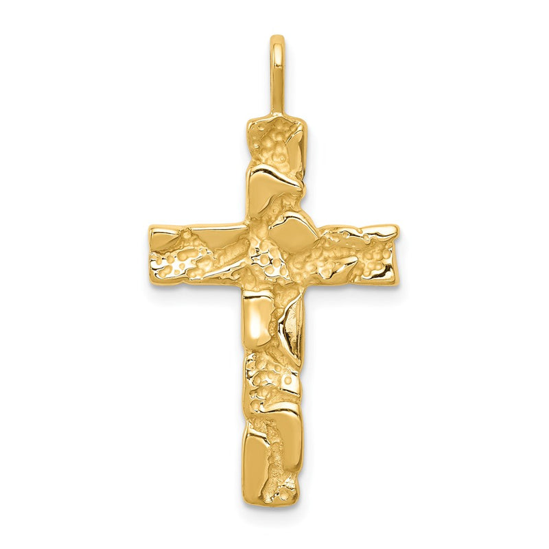 14k Nugget Cross Pendant-C1480