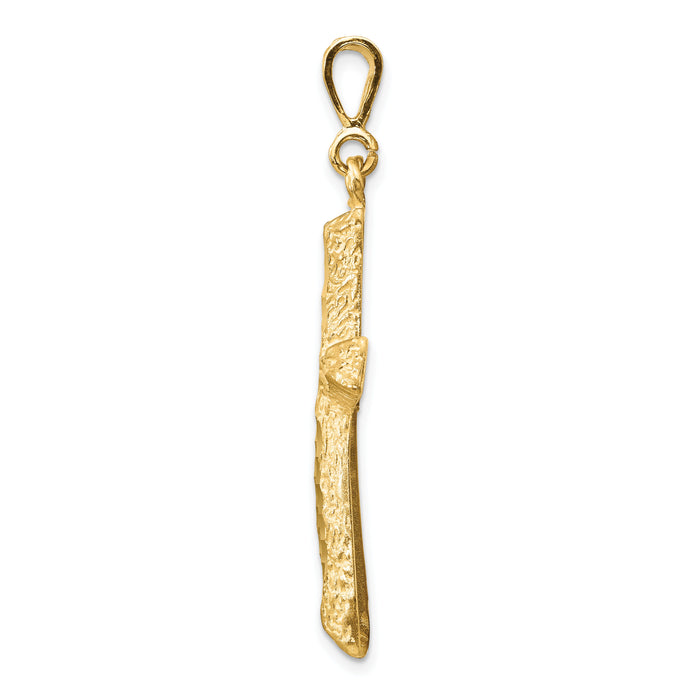 14k Diamond-cut Cross Charm-C1491