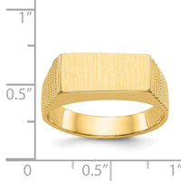 14k 15.0x7.0mm Open Back Mens Signet Ring-C1527