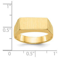 14k 7.0x15.0mm Open Back Men's Signet Ring-C1527