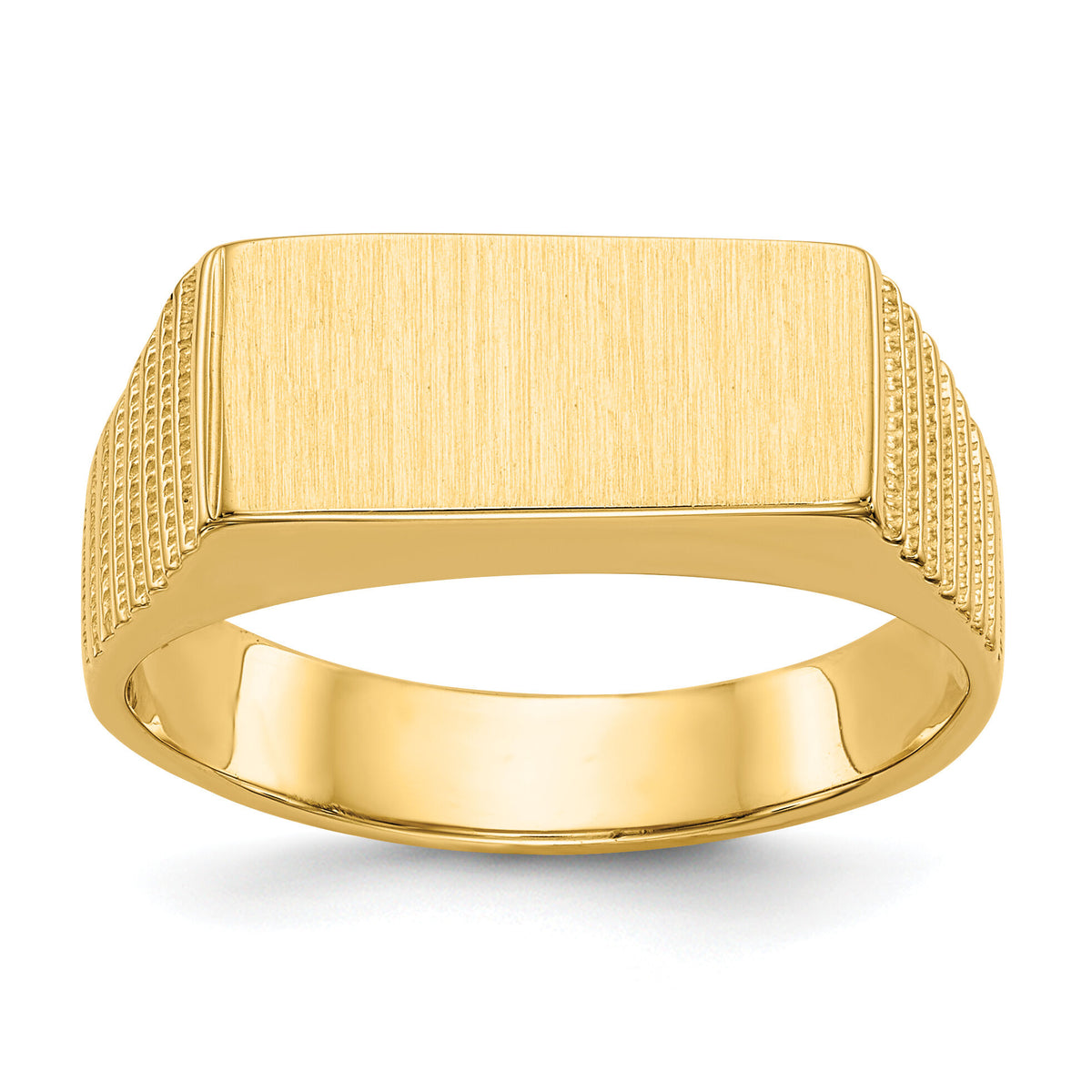 14k 15.0x7.0mm Open Back Mens Signet Ring-C1527