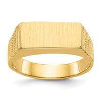 14k 15.0x7.0mm Open Back Mens Signet Ring-C1527