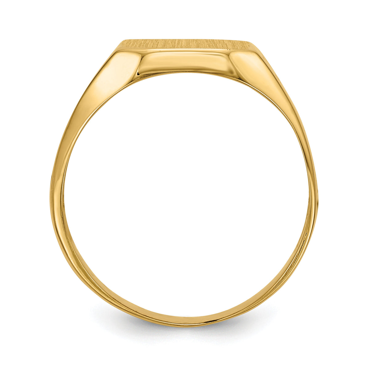 14k 10.5x9.0mm Open Back Mens Signet Ring-C1528