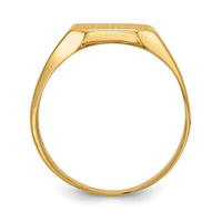 14k 10.5x9.0mm Open Back Mens Signet Ring-C1528