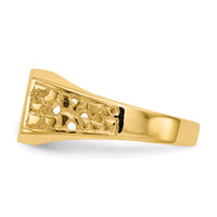 14k 10.5x9.0mm Open Back Mens Signet Ring-C1528