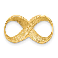 14k Infinity Figure Eight Polished and Textured Slide-C1615
