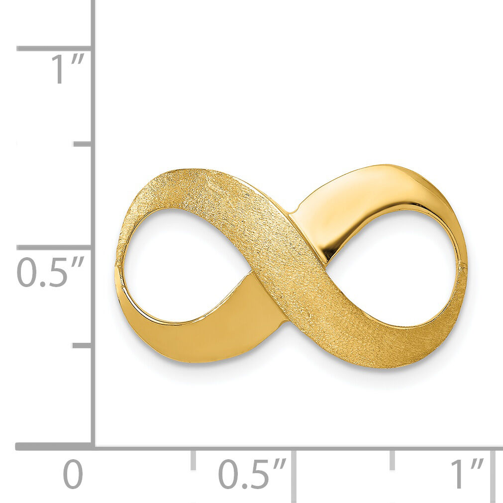 14k Infinity Figure Eight Polished and Textured Slide-C1615