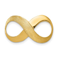14k Infinity Figure Eight Polished and Textured Slide-C1615