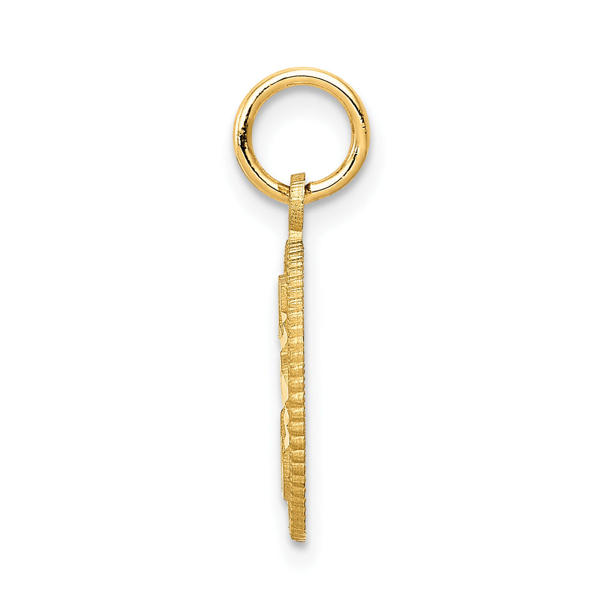 14k #15 Circle Pendant-C1651