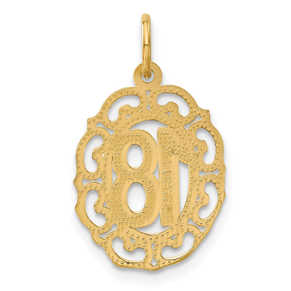 14k #18 Oval Pendant-C1667