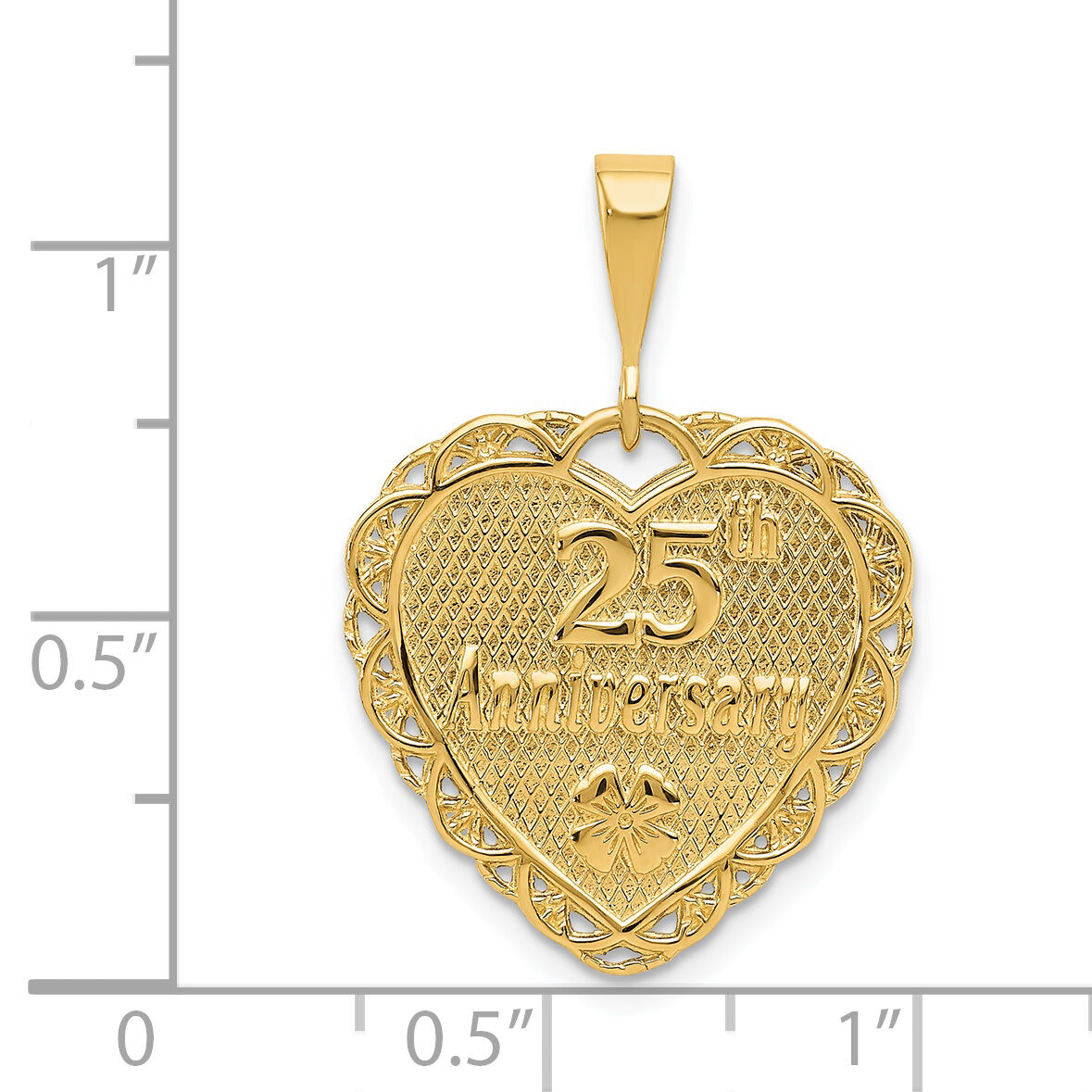 14k Reversible 25th ANNIVERSARY Charm-C1672