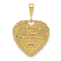 14k Reversible 25th ANNIVERSARY Charm-C1672
