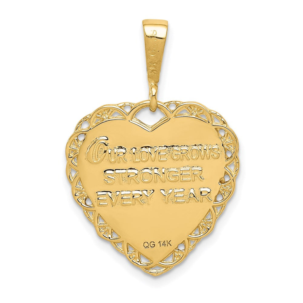 14k Reversible 50th ANNIVERSARY Charm-C1673