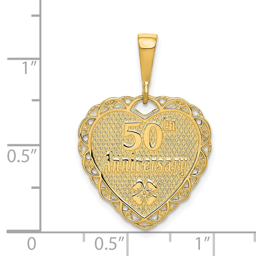 14k Reversible 50th ANNIVERSARY Charm-C1673